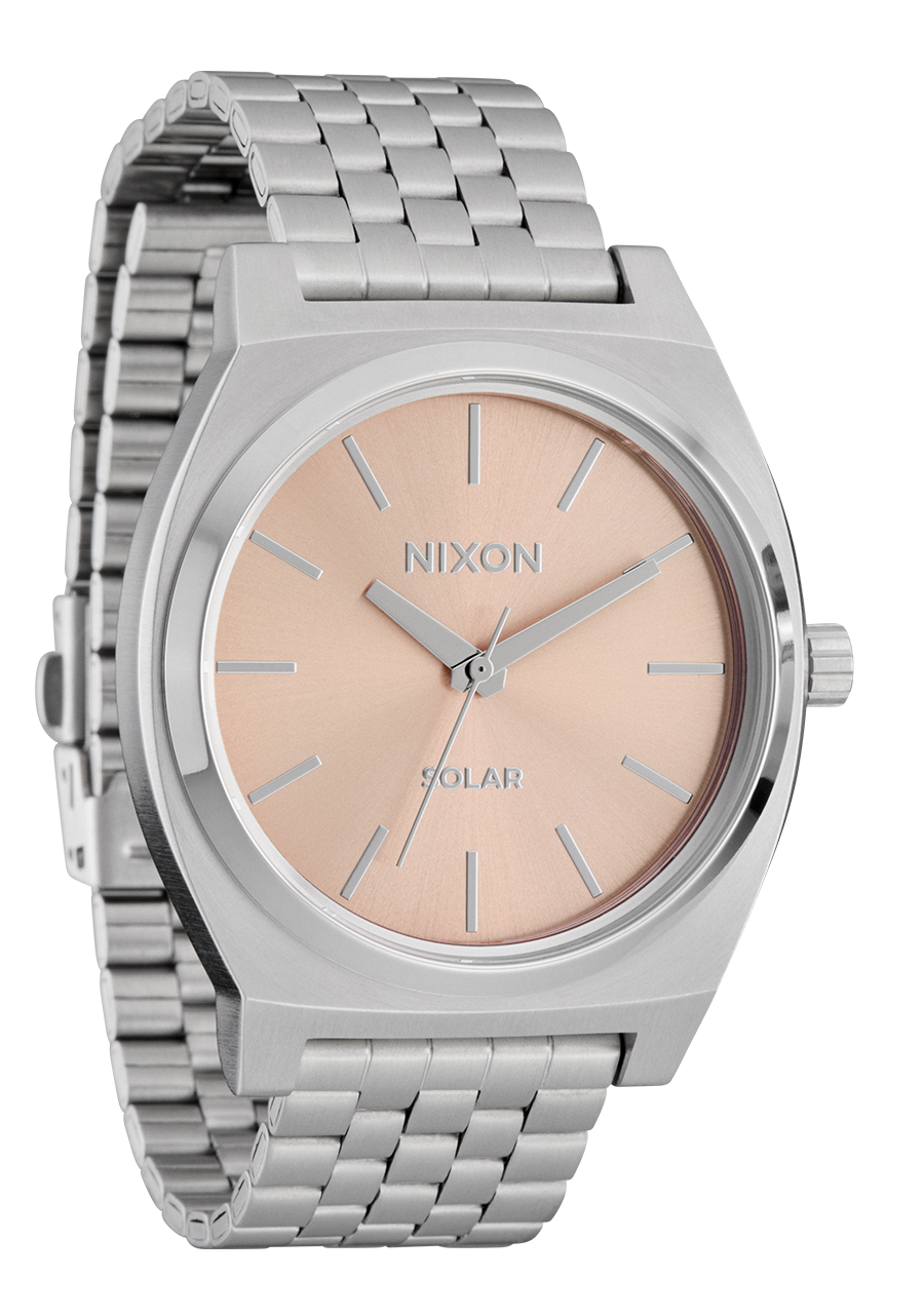 Time Teller Solar - Silver / Salmon View 2