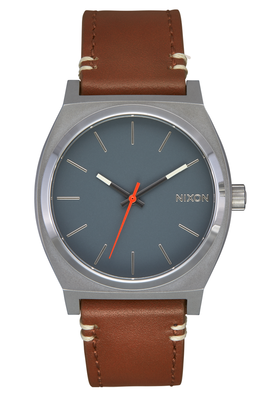 Time Teller Leather - Lt Gunmetal / Basalt / Sienna View 1