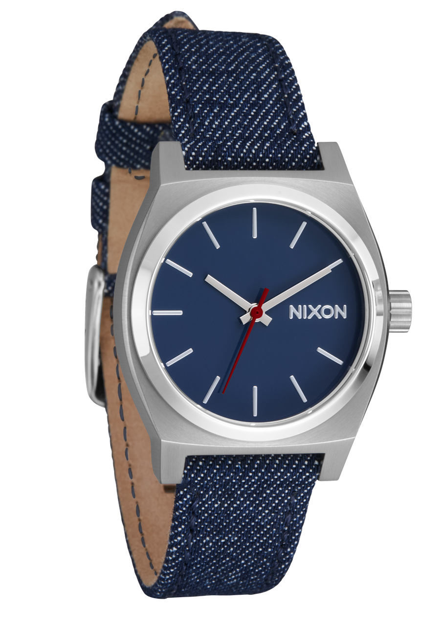 Medium Time Teller Denim - Silver / Indigo / Denim View 2