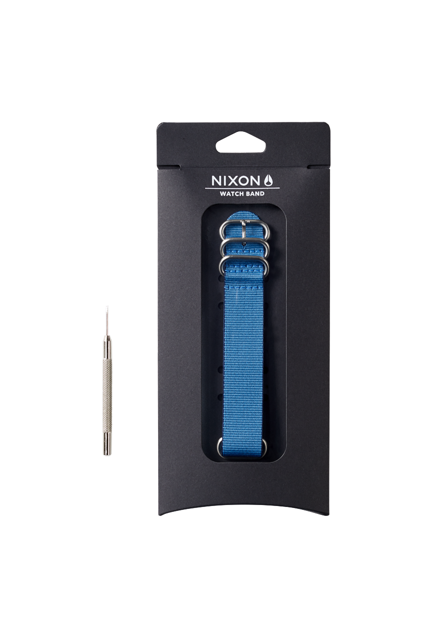 20mm FKM Rubber One Piece Band - Navy / Blue View 3