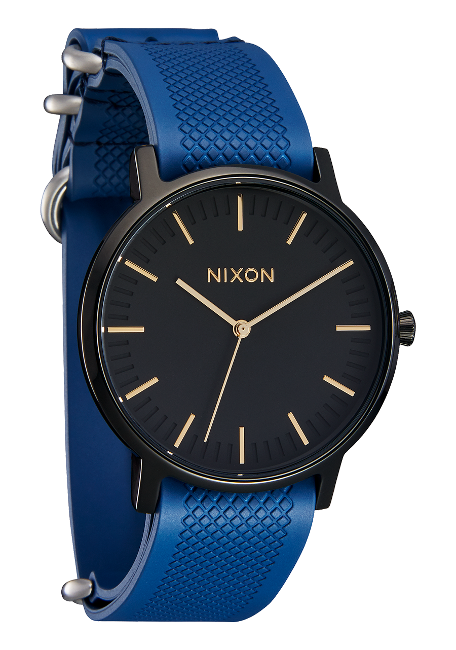20mm FKM Rubber One Piece Band - Navy / Blue View 4