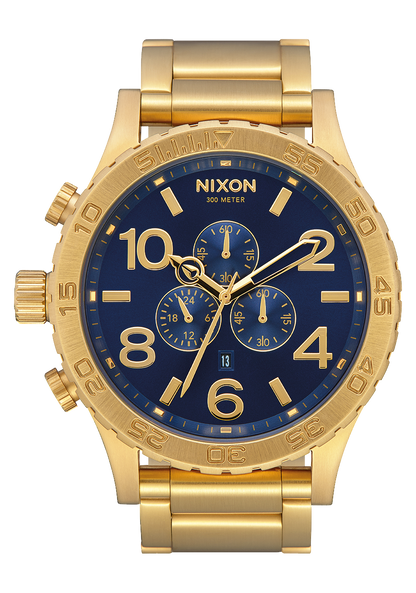 51-30 Chrono - Gold / Blue Sunray / Gold View 1