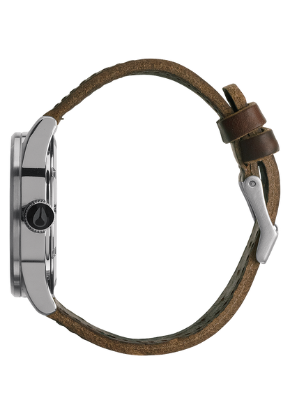 Sentry Leather - Silver / Brown View 2