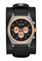 Time Teller Chrono Leather - Silver / Rose Gold / Black