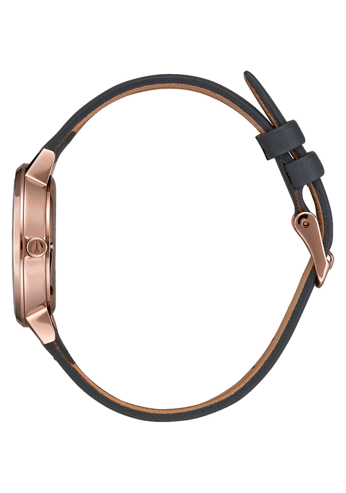 Medium Kensington Leather - Rose Gold / Gray