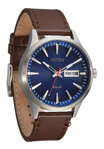 Sentry Solar Leather - Navy Sunray / Silver View 2