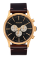 Sentry Chrono Leather - Gold / Indigo / Brown