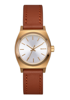 Small Time Teller Leather - Light Gold / White Sunray