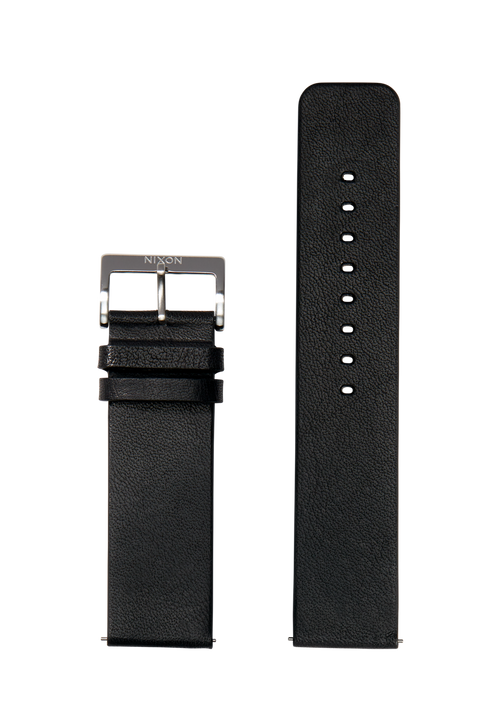 23mm Veg Tanned Leather Band - Black