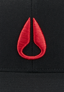 Deep Down Flexfit Athletic Fit Hat - Black / Red View 4