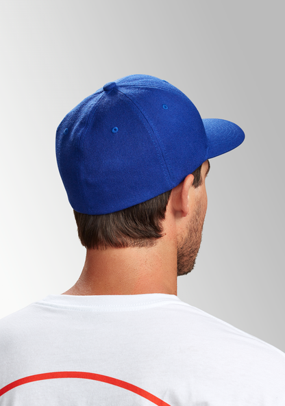 Deep Down Flexfit Athletic Fit Hat - Royal / Royal View 6