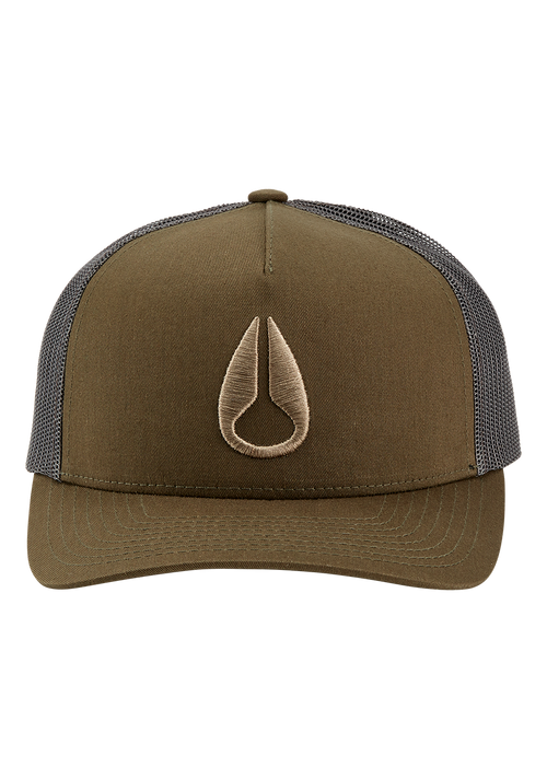 Iconed Trucker Hat - Dark Olive