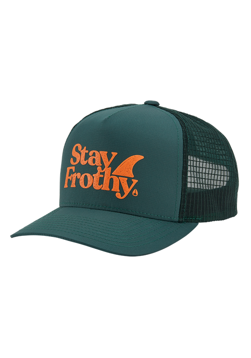 Frothy Snapback Hat - Sage / Orange