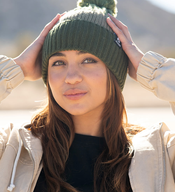 Schrader Pom Beanie - Olive / Multi