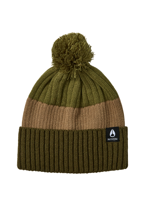 Schrader Pom Beanie - Olive / Multi