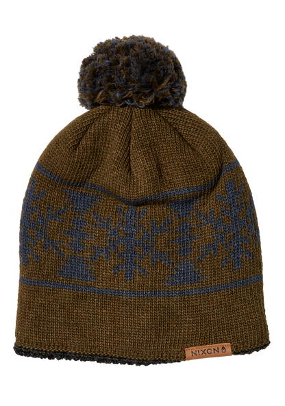 Meister Wool Pom Beanie - Olive / Multi View 1