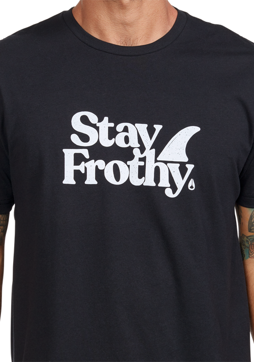 Stay Frothy Repreve® T-Shirt - Black / White